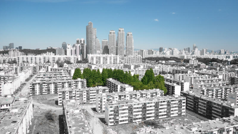 콘크리트 녹색섬